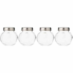 Harmony Table Top Candy Jars Clear/Silver 200ml 4 PCS – Wholesale & Export UAE