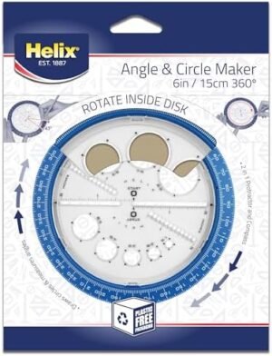 Helix-AnglesCircles-Protractor-6Inch15cm-360-Degree-Assorted-1 Helix Angles/Circles Protractor 6Inch/15cm 360 Degree, Assorted – Wholesale & Export UAE