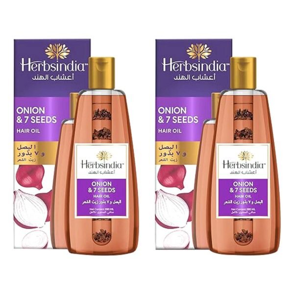 Herbsindia Onion and 7 Seeds Hair Oil 280ml Pack of 2 – Wholesale & Export UAE