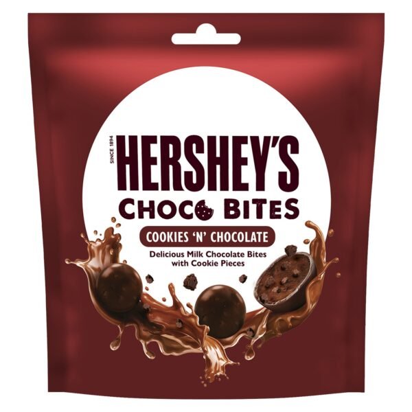 Hersheyx27s-Choco-Bites-Cookies-x27Nx27-Chocolate-Milk-Chocolate-Bites-81g-1 Hershey's Choco Bites Cookies 'N' Chocolate Milk Chocolate Bites, 81g – Wholesale & Export UAE