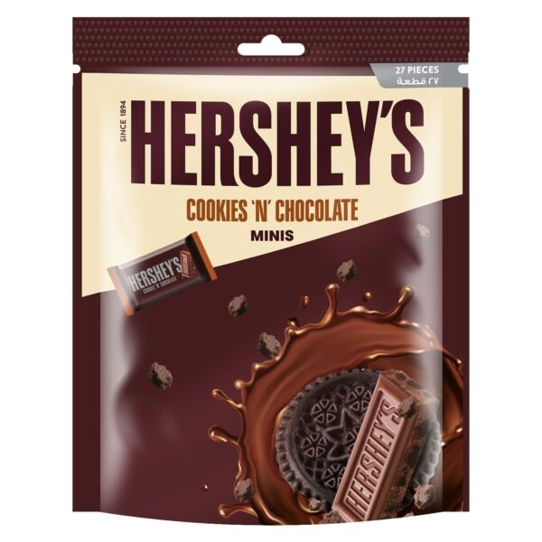 Hershey's Cookies 'N' Chocolate Minis Milk Chocolate Bar Pouch, 140g – Wholesale & Export UAE