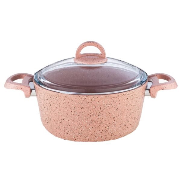 Home-Maker-Granite-Casserole-Pink-And-Clear-20cm Home Maker Granite Casserole Pink And Clear 20cm – Wholesale & Export UAE