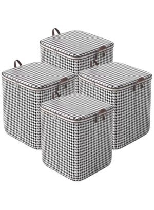 Home Smart Set Of 4PCS Multi-Purpose Storage Solution Foldable Moisture Proof Laundry Basket Organizing Cloths with Side Handle and Double Z – Wholesale & Export UAE