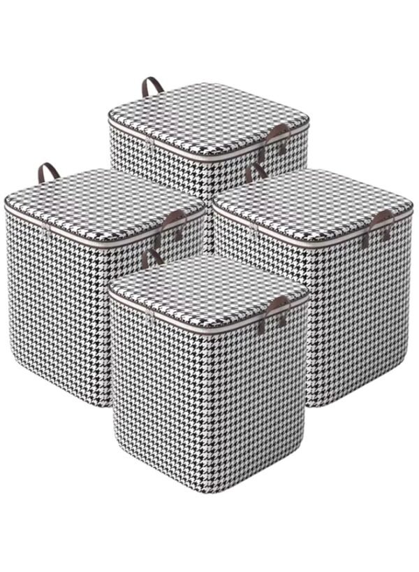 Home Smart Set Of 4PCS Multi-Purpose Storage Solution Foldable Moisture Proof Laundry Basket Organizing Cloths with Side Handle and Double Z – Wholesale & Export UAE