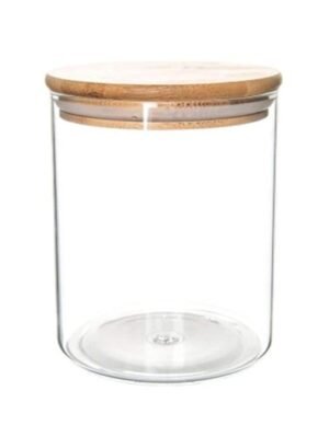 Honey Bee 500ML Round Glass with Bamboo Cover – Wholesale & Export UAE