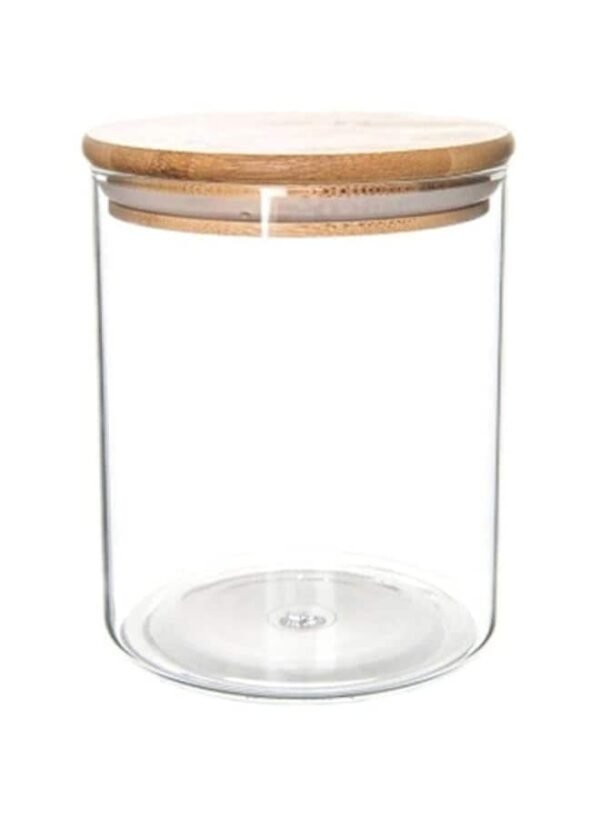 Honey-Bee-500ML-Round-Glass-with-Bamboo-Cover Honey Bee 500ML Round Glass with Bamboo Cover – Wholesale & Export UAE