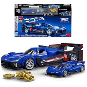 Hot Wheels Brickshop Cadillac Project GTP Hypercar Building Set, Yellow Wheels Edition, 236 PCS – Wholesale & Export UAE