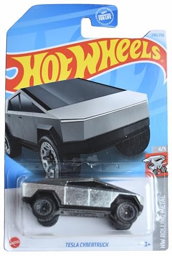 Hot Wheels Tesla Cybertruck, HW Rolling Metal 4/5 [Silver] 246/250 – Wholesale & Export UAE