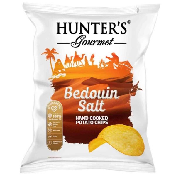 Hunter’s Gourmet Hand Cooked Potato Chips Bedouin Salt, 125g – Wholesale & Export UAE