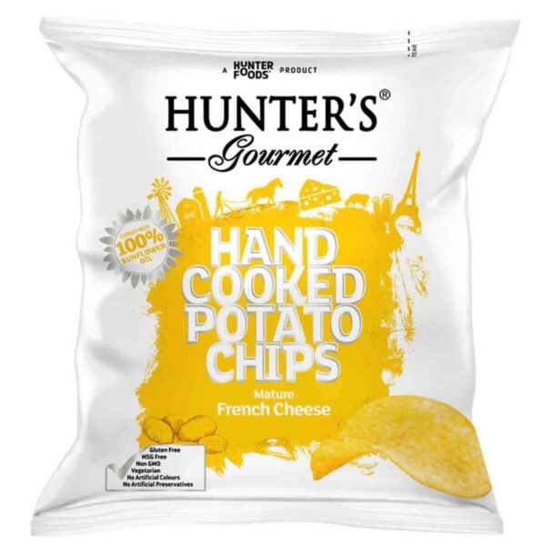 Hunter’s Gourmet Hand Cooked Potato Chips Mature French Cheese, 40g – Wholesale & Export UAE