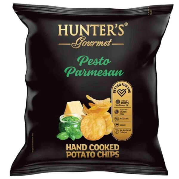 Hunters-Gourmet-Hand-Cooked-Potato-Chips-Pesto-Parmesan-40g-2 Hunter’s Gourmet Hand Cooked Potato Chips Pesto Parmesan, 40g – Wholesale & Export UAE