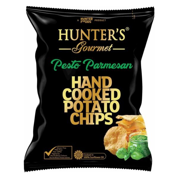 Hunter's Gourmet Pesto Parmesan Hand Cooked Potato Chips, 125g – Wholesale & Export UAE