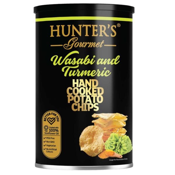 Hunterx27s-Gourmet-Wasabi-and-Turmeric-Hand-Cooked-Potato-Chips-150g-2 Hunter's Gourmet Wasabi and Turmeric Hand Cooked Potato Chips, 150g – Wholesale & Export UAE