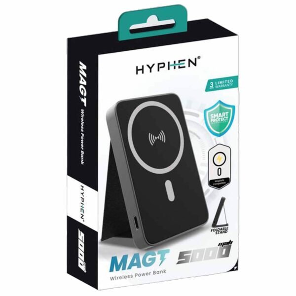 Hyphen MAGT Wireless Power Bank 5000mAh, Black – Wholesale & Export UAE