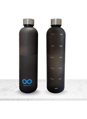 INFINITY 8 Water Bottle, 1L/32 OZ, Leak Proof Water Bottle, BPA free, Non-Toxic Plastic, Motivational Time Stamps, Water Bottle (Black) – Wholesale & Export UAE