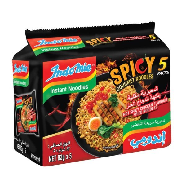 Indomie Hot Spicy Chicken Flavour Spicy Gourmet Fried Instant Noodles, 83g Pack of 5 – Wholesale & Export UAE