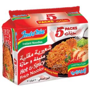 Indomie Hot & Spicy Fried Instant Noodles, 75g Pack of 5 – Wholesale & Export UAE