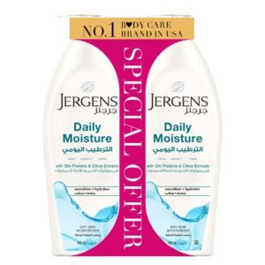 Jergens Daily Moisture With Silk Proteins And Citrus Extracts Dry Skin Moisturizer Lotion 400ml Pack of 2 – Wholesale & Export UAE
