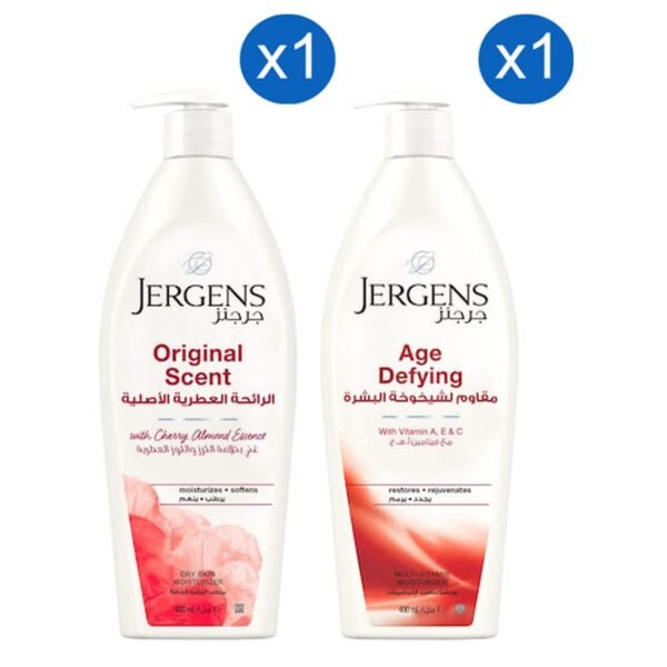 Jergens-Original-Scent-Daily-Moisturizer-and-Age-Defying-Daily-Moisturizer-400ml-Pack-of-2 Jergens Original Scent Daily Moisturizer and Age Defying Daily Moisturizer 400ml Pack of 2 – Wholesale & Export UAE