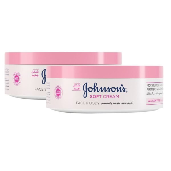 Johnson's Soft Cream Face and Body Moisturiser, 200ml, Pack of 2 – Wholesale & Export UAE
