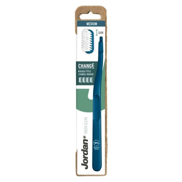 Jordan Change Green Clean Medium Replaceable Toothbrush Head Blue – Wholesale & Export UAE