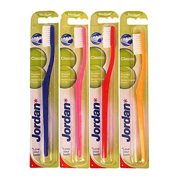 Jordan Classic Medium Toothbrush Multicolour 4 PCS – Wholesale & Export UAE