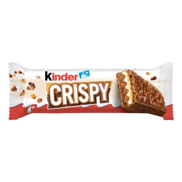 Kinder Crispy Wafer Bar, Chocolate & Biscuit Crumb Coating, 1 Bar, 34g – Wholesale & Export UAE