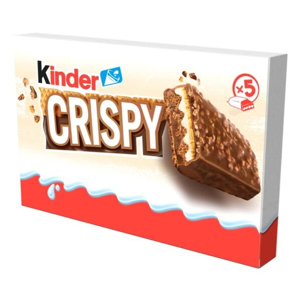 Kinder Crispy Wafer Bar, Chocolate & Biscuit Crumb Coating, Multipack, 5 Bars, 170g – Wholesale & Export UAE