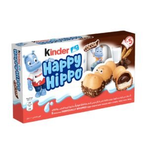 Kinder Happy Hippo Biscuits with Double Cream Filling, Pack of 5 Individually Wrapped Biscuits, 103.5g – Wholesale & Export UAE