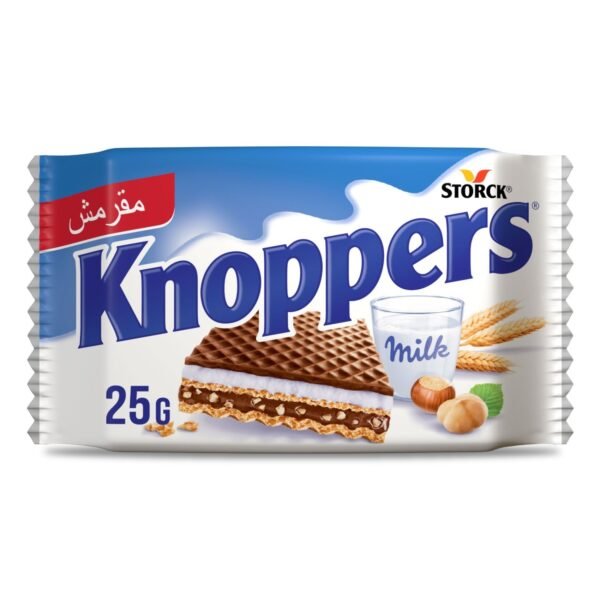 Knoppers Crispy Milk Hazelnut Wafer Snack, 25g – Wholesale & Export UAE
