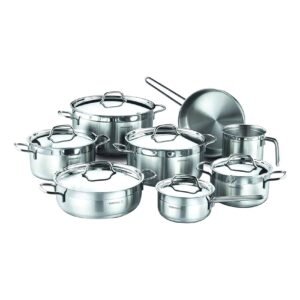 Korkmaz Alfa Grande Stainless Steel Cooking Set Silver 14 PCS – Wholesale & Export UAE