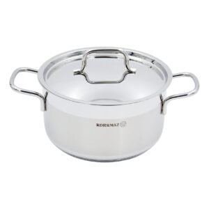 Korkmaz Alfa, Stainless Steel Casserole, Silver, 28cm – Wholesale & Export UAE