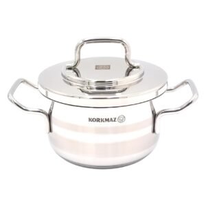 Korkmaz Astra 2, Stainless Steel Casserole, Silver, 20x11.5cm, 3.3L – Wholesale & Export UAE