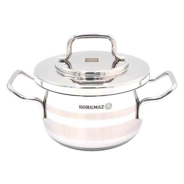 Korkmaz Astra 2, Stainless Steel Casserole, Silver, 20x11.5cm, 3.3L – Wholesale & Export UAE