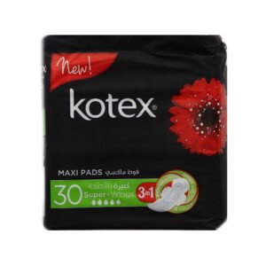 Kotex Maxi Pads Super with Wings 30 Pads – Wholesale & Export UAE