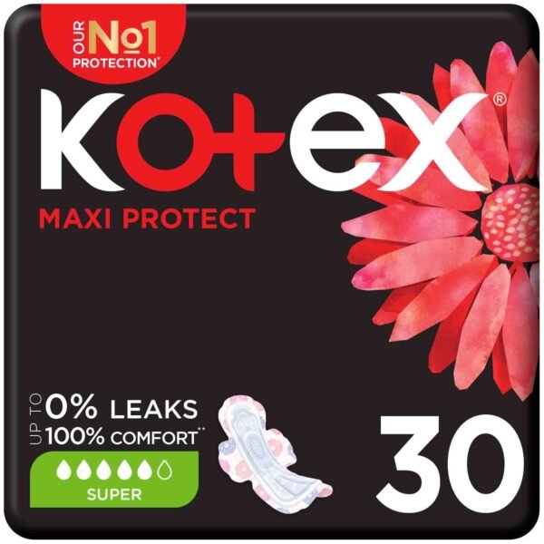 Kotex-Maxi-Protect-Thick-Pads-Normal-Size-Sanitary-Pads-with-Wings-30-Sanitary-Pads Kotex Maxi Protect Thick Pads Normal Size Sanitary Pads with Wings 30 Sanitary Pads – Wholesale & Export UAE