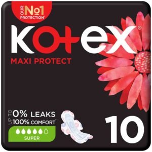 Kotex Maxi Protect Thick Pads Super Size Sanitary Pads with Wings 10 Sanitary Pads – Wholesale & Export UAE