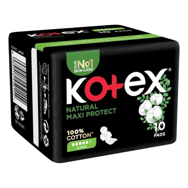 Kotex Natural Maxi Protect Cotton Super Pads 10 Pads – Wholesale & Export UAE