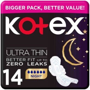 Kotex Natural Ultra Thin Pads 100% Cotton Pad Overnight Protection Sanitary Pads with Wings 14 Sanitary Pads – Wholesale & Export UAE