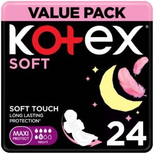 Kotex Soft Night Sanitary Pads, 24 Pads – Wholesale & Export UAE