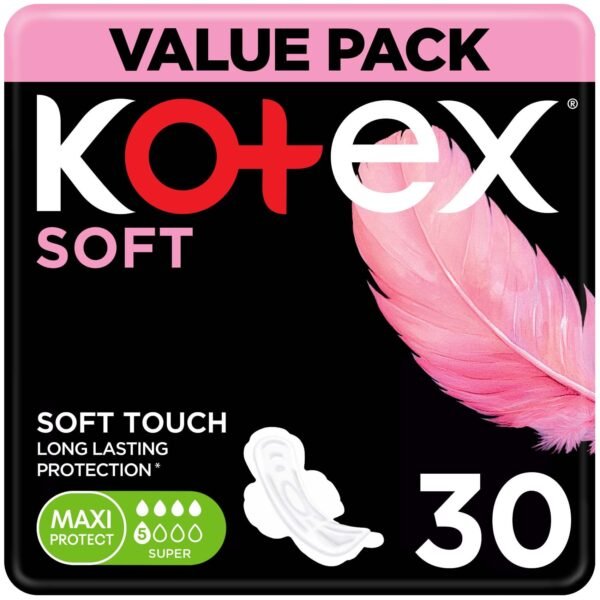 Kotex Soft Super Sanitary Pads, 30 Pads – Wholesale & Export UAE