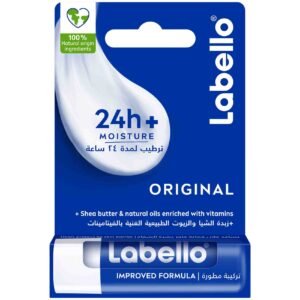 LABELLO Lip Balm, Original Care, 24H Moisture with Shea Butter, Vegan, 4.8g – Wholesale & Export UAE