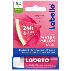 LABELLO Lip Balm, Watermelon Shine, 24H Moisture with Shea Butter, Vegan, 4.8g – Wholesale & Export UAE