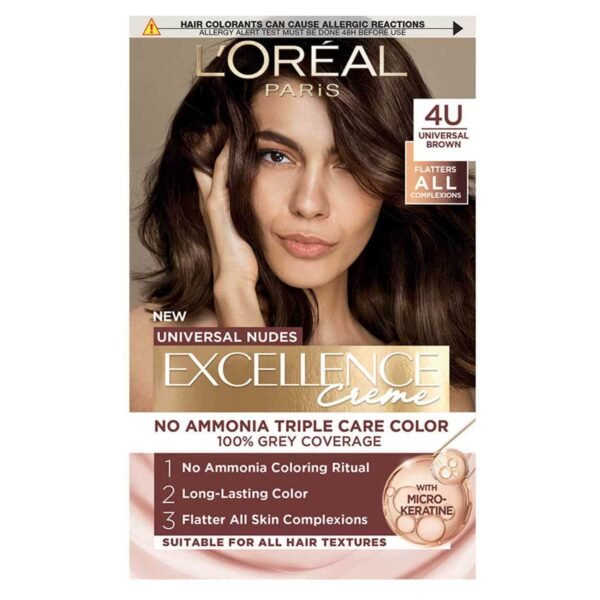 LOreal-Paris-Excellence-Creme-Universal-Nudes-Permanent-Hair-Dye-4U-Universal-Brown L’Oreal Paris Excellence Creme Universal Nudes Permanent Hair Dye, 4U Universal Brown – Wholesale & Export UAE