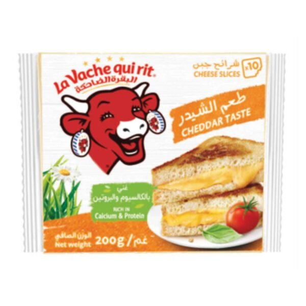 La Vache qui rit Cheddar Cheese Slices, 10 Slices, 200g – Wholesale & Export UAE