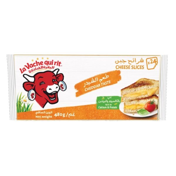 La Vache qui rit Cheddar Cheese Slices, 24 Slices, 480g – Wholesale & Export UAE