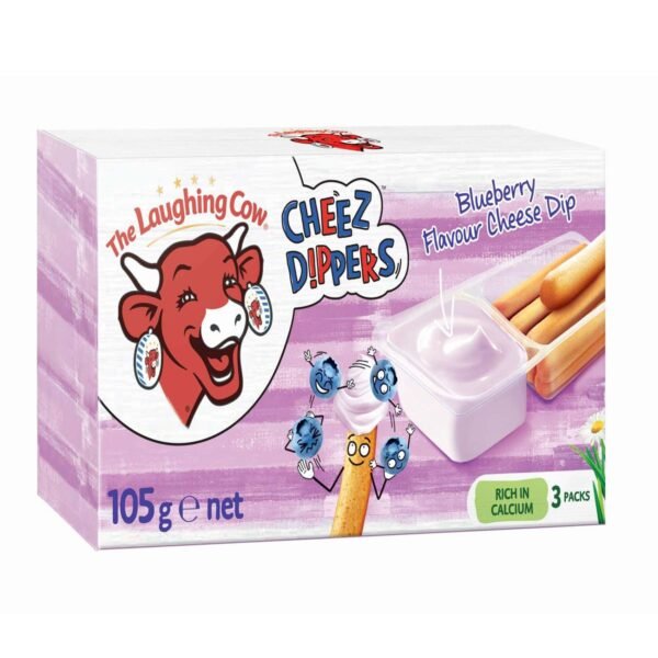 La Vache qui rit Dip and Crunch, Blueberry Cheese and Breadstick Snack, 3 Pieces, 105g – Wholesale & Export UAE