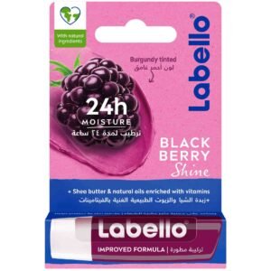 Labello 24 Hour Melt-in Moisture Blackberry Shine Lip Balm with Natural Oils and Shea Butter 4.8g – Wholesale & Export UAE