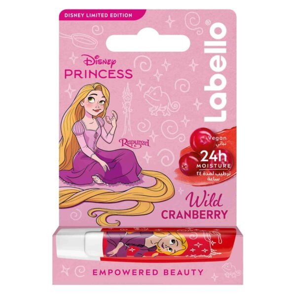 Labello Disney Princess Rapunzel Lip Balm for Kids, Wild Cranberry Flavor, 4.8g – Wholesale & Export UAE