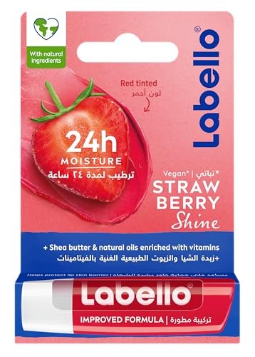 Labello NIVEA Labello Lip Balm, Moisturising Lip Care, Strawberry Shine, 4.8g – Wholesale & Export UAE
